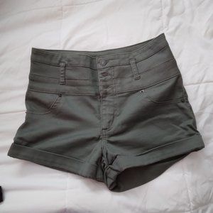 Mossimo Cuffed  Shorts Army Green